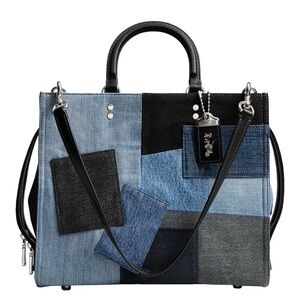 Coach Rogue Denim Patchwork Tote